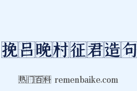 挽吕晚村征君造句是什么意思的图片